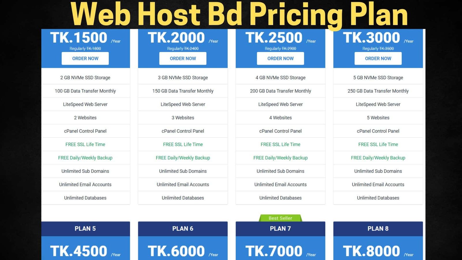 Web Host Bd Pricing Plan