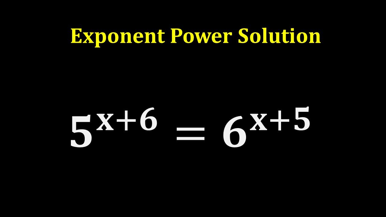 Exponent Math, Part 2: 5^(x+6) =6^(x+5)