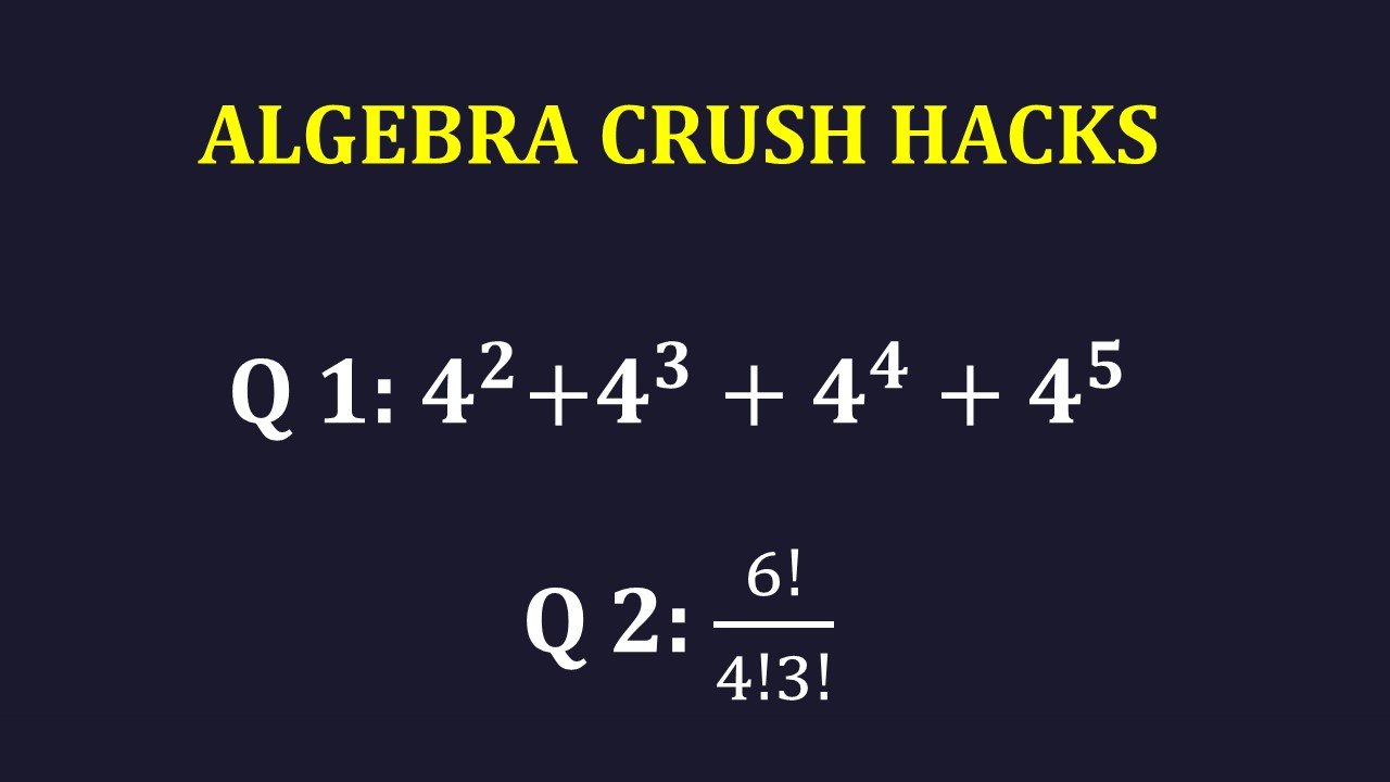 Algebra Series Solution: 4^2+4^3+4^4+4^5