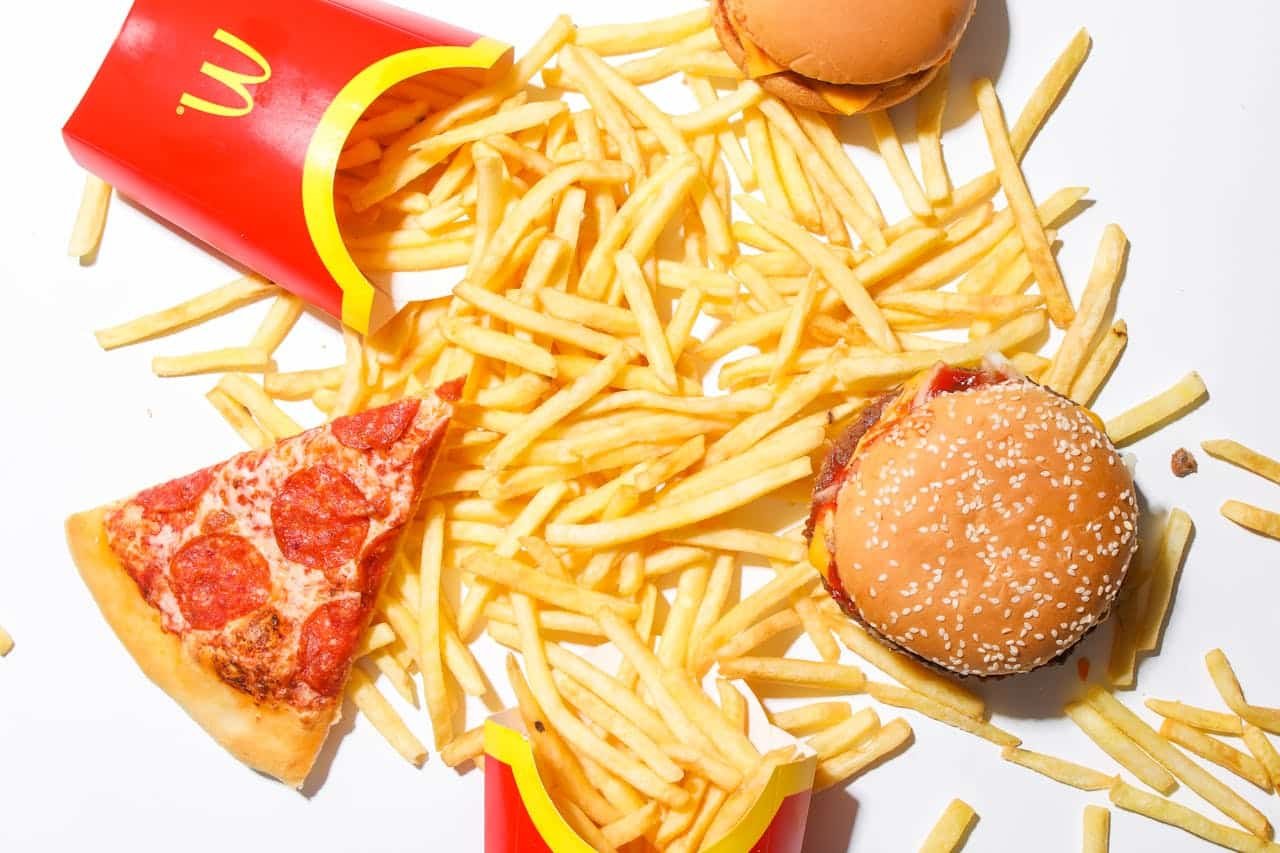 Image of Mcdonald's burger and French fries