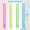 4Pcs/Pack Colorful Transparent Plastic Straight Rulers: School Supplies for Kids - Image 5