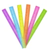 4Pcs/Pack Colorful Transparent Plastic Straight Rulers: School Supplies for Kids - Image 2