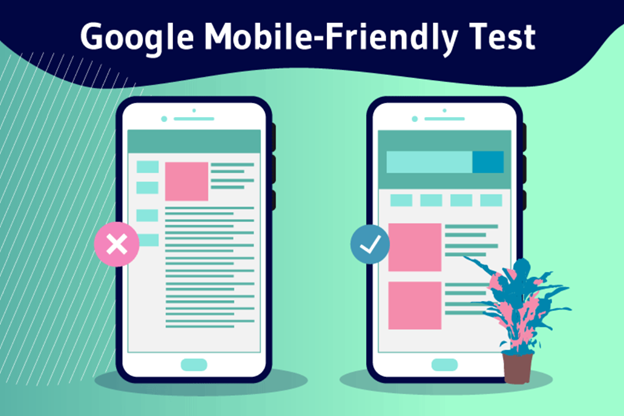 left mobile shows website is not SEO friendly and right mobile shows SEO friendly mobile website